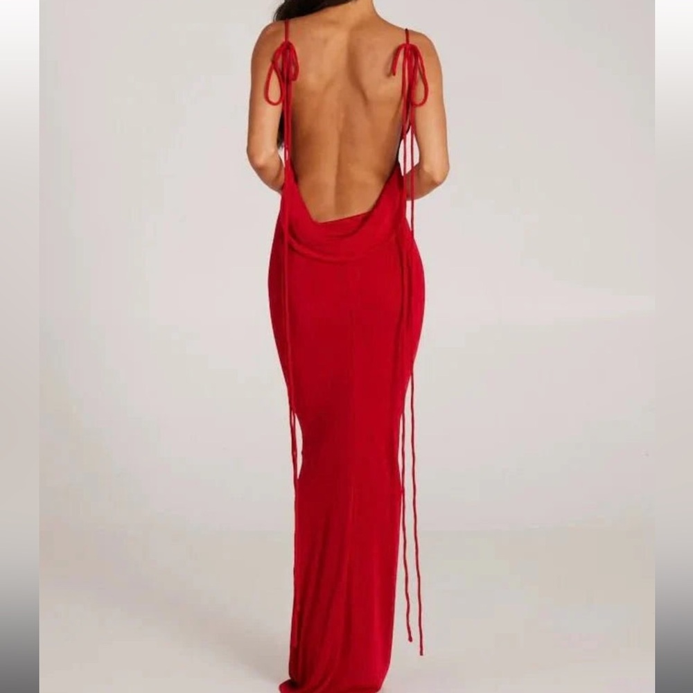 NEW low back red dress